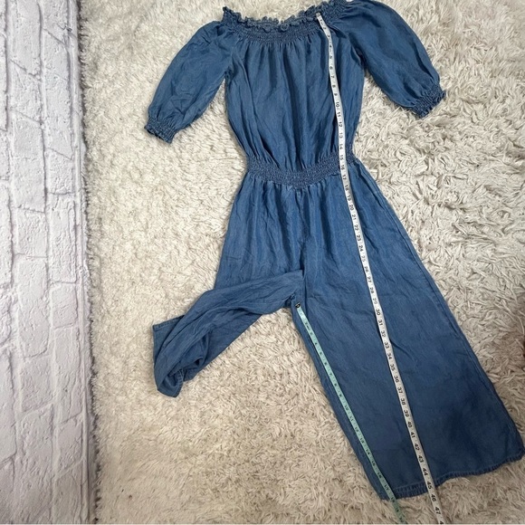 Walter Baker Chambray Wide Leg Off Shoulder Jumpsuit NWT - Picture 12 of 12